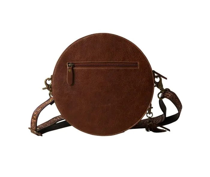 Myra Bag: S-7515 "Classic Country Hand-Tooled Round Bag"