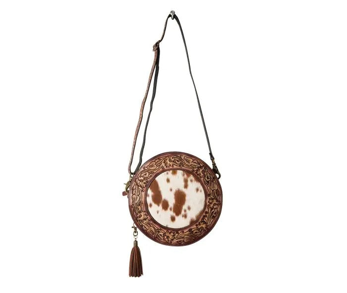 Myra Bag: S-7515 "Classic Country Hand-Tooled Round Bag"