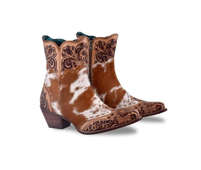 Myra Bag: S-7697 "Winchester Hair-On Hide & Hand-Tooled Boots"