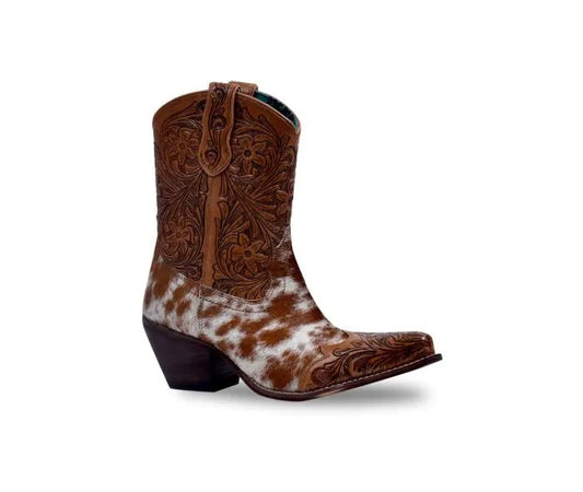 Myra Bag: S-7702 "Kelsey Anne Hair-On Hide & Hand-Tooled Boots"