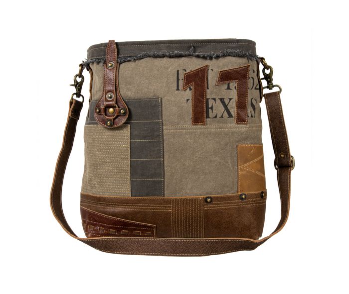 Myra Bag: S-7874 "Vintage Traveler Patchwork Shoulder Bag"