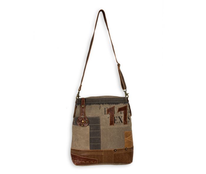 Myra Bag: S-7874 "Vintage Traveler Patchwork Shoulder Bag"