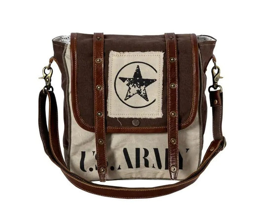 Myra Bag: S-8056 "Army Motif Shoulder Bag"