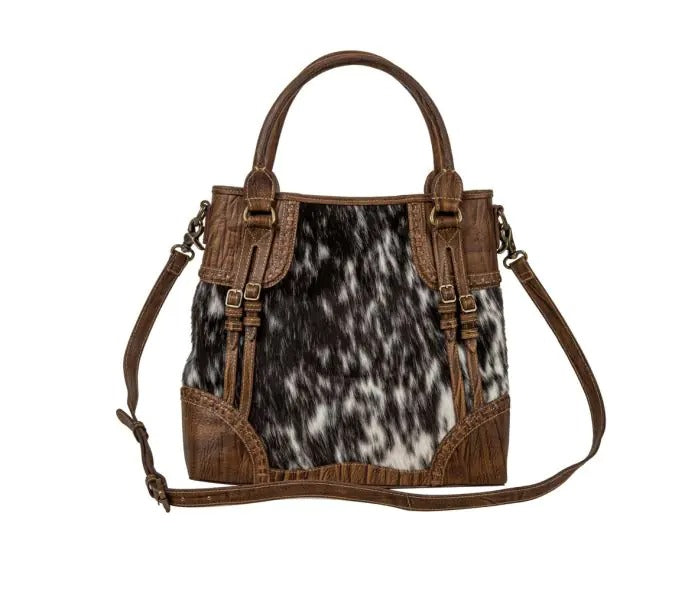 Myra Bag: S-8103 "Crawford Canyon Tall Leather Hairon Bag"