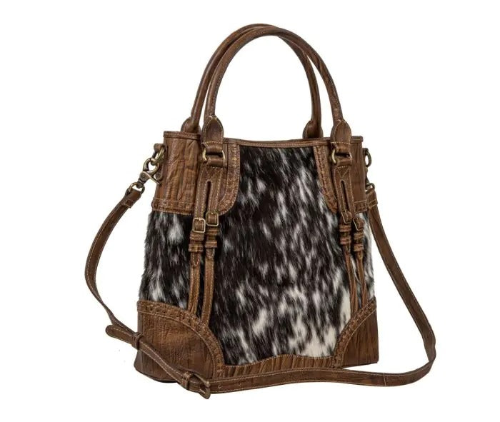 Myra Bag: S-8103 "Crawford Canyon Tall Leather Hairon Bag"