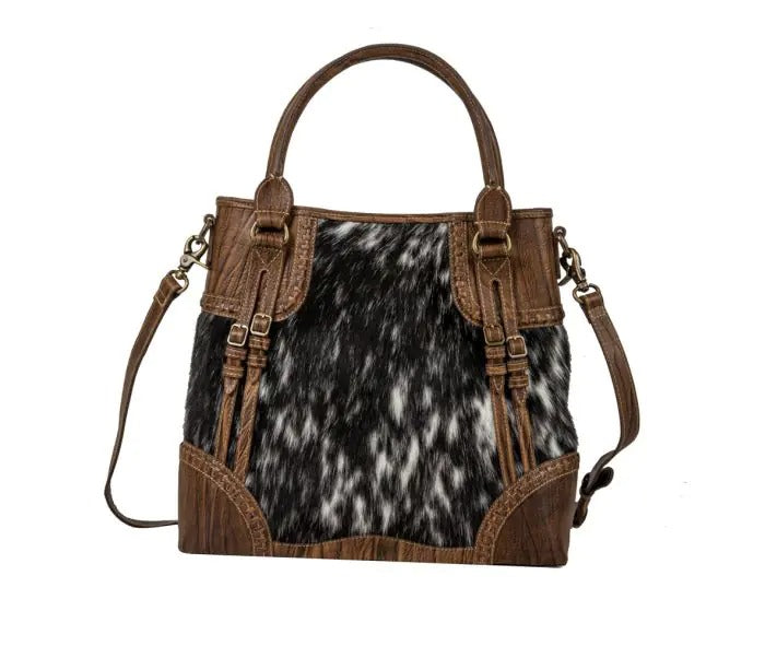 Myra Bag: S-8103 "Crawford Canyon Tall Leather Hairon Bag"