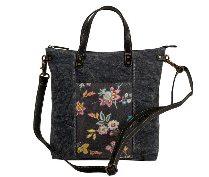 Myra Bag: S-8172 "Cavender Floral Canvas Tote Bag"