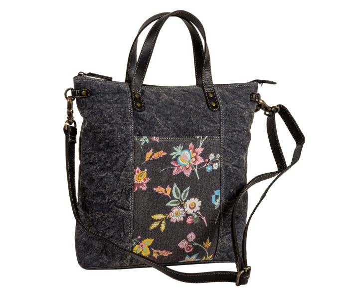 Myra Bag: S-8172 "Cavender Floral Canvas Tote Bag"