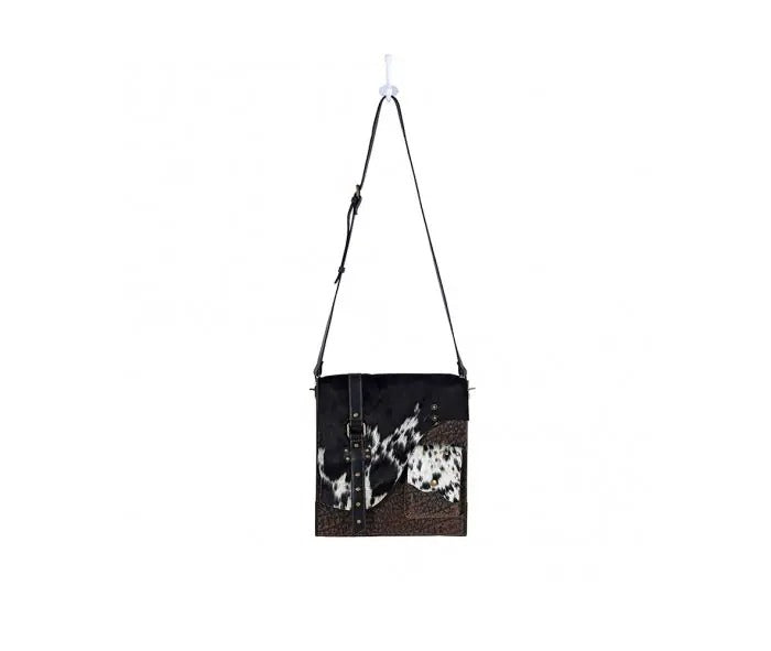 Myra Bag: S-8696 "East Fork Ranch Leather & Hairon Shoulder Bag"