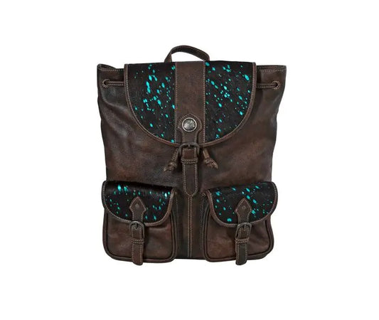 Myra Bag: S-8697 "Starlight Prairie Leather & Hairon Backpack Bag"