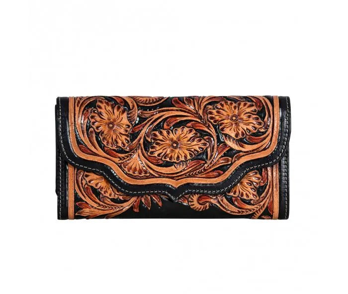 Myra Bag: S-8750 "Dorado Ranch Hand-Tooled Leather Wallet"