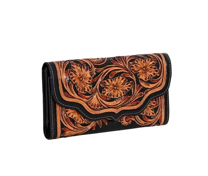 Myra Bag: S-8750 "Dorado Ranch Hand-Tooled Leather Wallet"