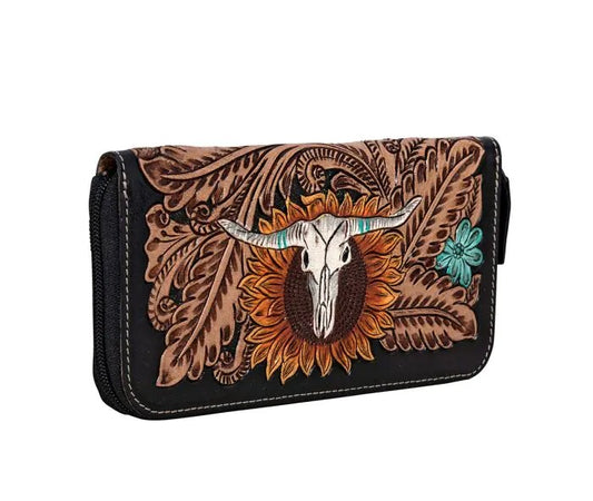 Myra Bag: S-8751 "SW Spirit of the Herd Hand-Tooled Leather Wallet"