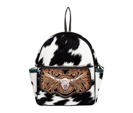 Myra Bag: S-8835 "Spirit of the Herd Hand-Tooled Backpack Bag"