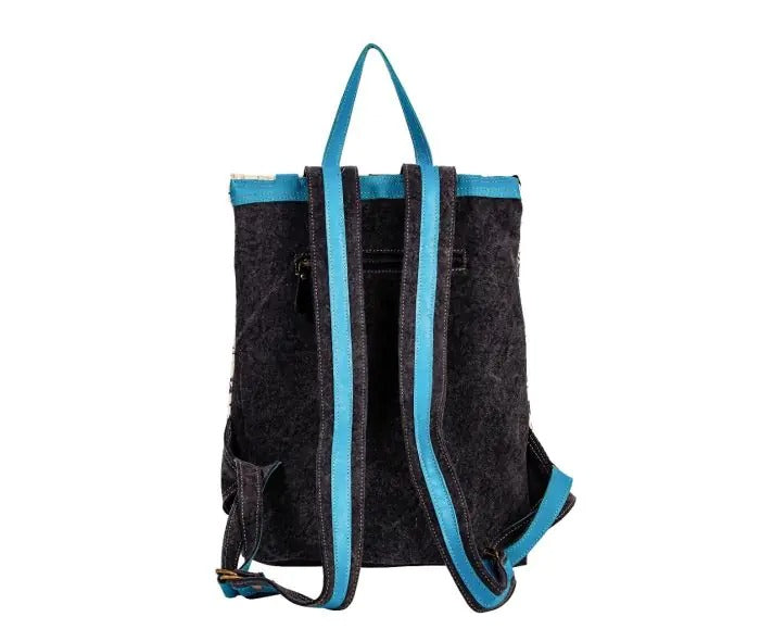 Myra Bag: S-9260 "Le Medallion Rider Backpack in Blue"