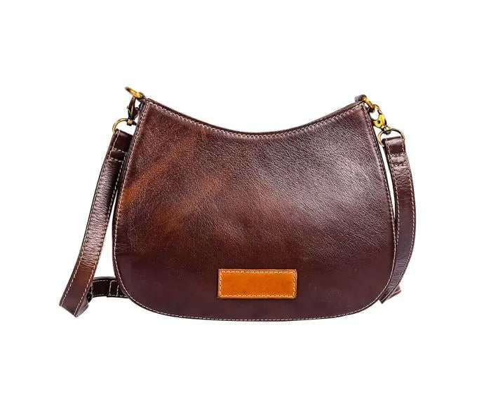 Myra Bag: S-9309 "Daisy Hill Trail Hand-Tooled Shoulder Bag"