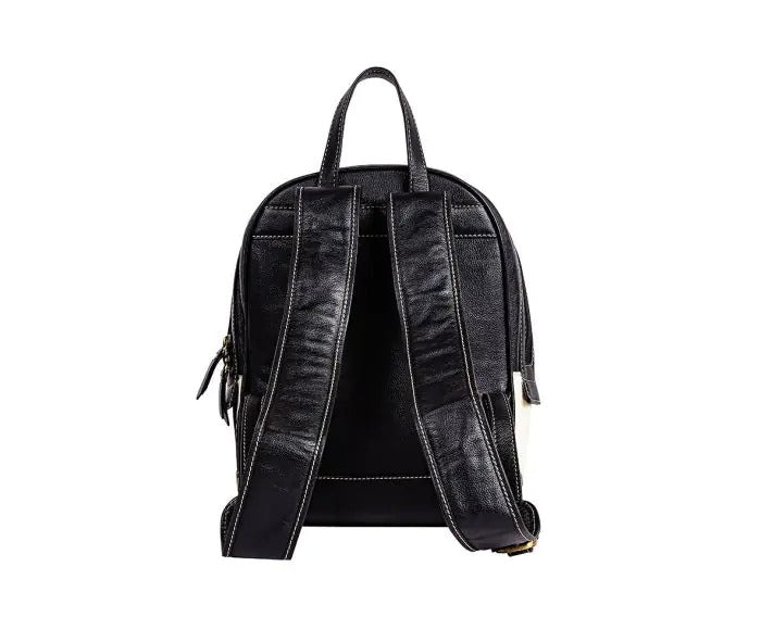 Myra Bag: S-9316 "Old Mill Trail Hand-Tooled Leather & Hair On Backpack Bag"