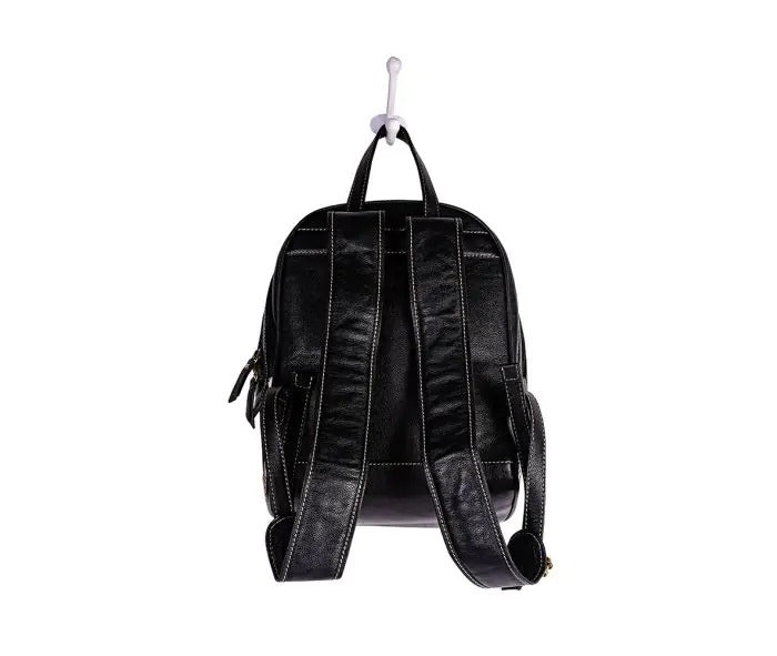 Myra Bag: S-9316 "Old Mill Trail Hand-Tooled Leather & Hair On Backpack Bag"