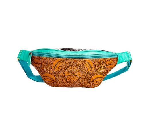 Myra Bag: S-9346 "Tylersburg Hand-Tooled Fanny Pack Bag"