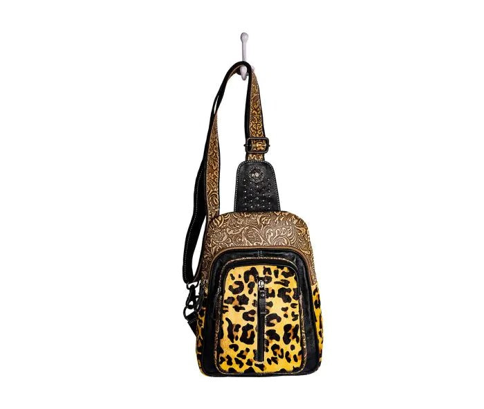 Myra Bag: S-9361 "Jaguar Trail Hand-Tooled Sling Bag"