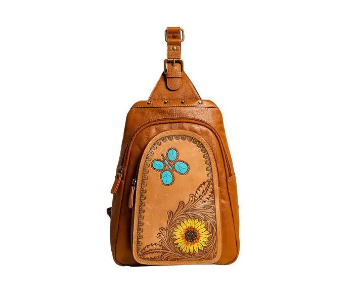 Myra Bag: S-9418 "Ranch Meadows Leather Sling Bag"