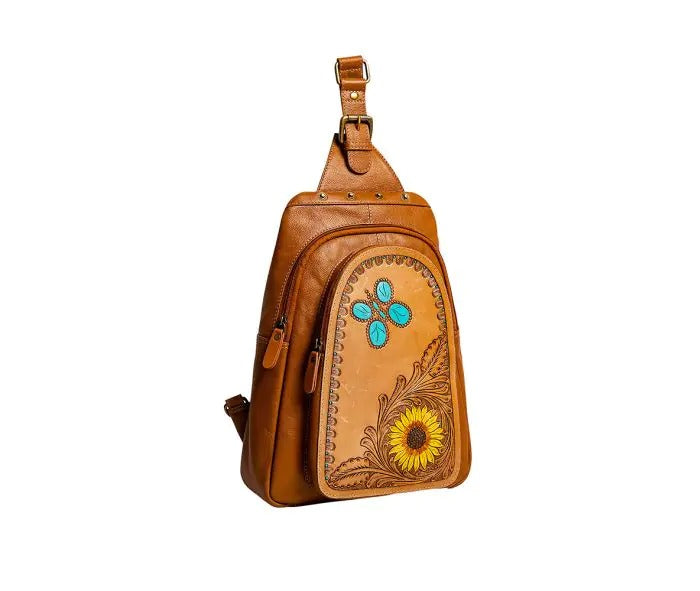 Myra Bag: S-9418 "Ranch Meadows Leather Sling Bag"