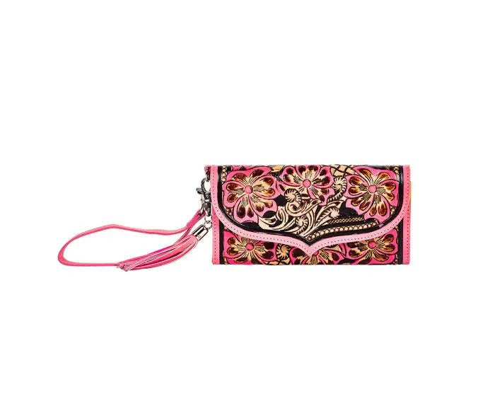 Myra Bag: S-9420 "Magna Falls Hand-Tooled Flap Wallet"