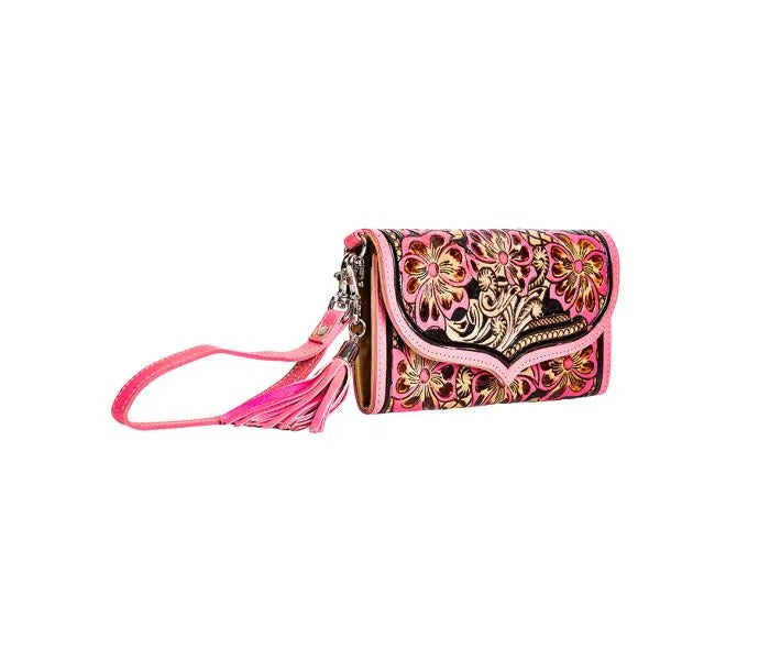 Myra Bag: S-9420 "Magna Falls Hand-Tooled Flap Wallet"