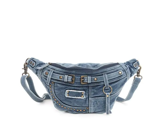 Myra Bag: S-9604 "Vaquero Azules Denim Sling Bag"