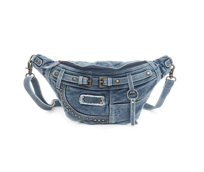 Myra Bag: S-9604 "Vaquero Azules Denim Sling Bag"