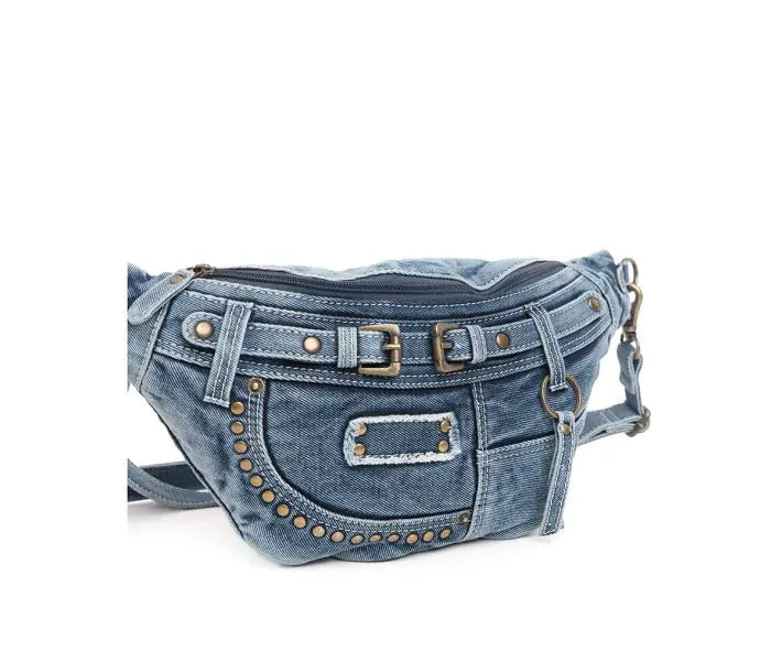 Myra Bag: S-9604 "Vaquero Azules Denim Sling Bag"