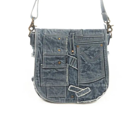 Myra Bag: S-9605 "Vaqueros Azules Shoulder Bag"