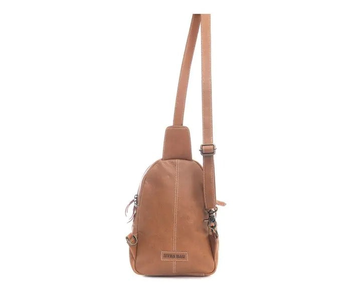 Myra Bag: S-9636 "Pearl Creek Hand-Tooled Leather Sling Bag"