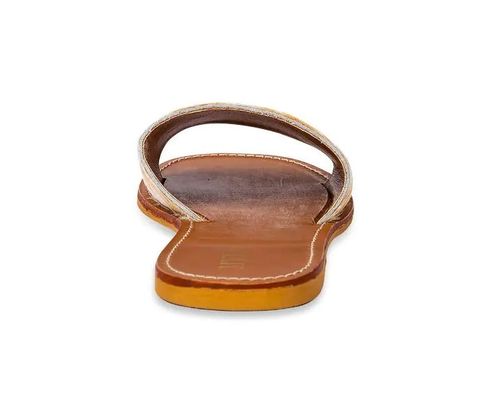 Myra Bag: S-9658 "Kemma Hair-on Hide Sandals in Light and Caramel"