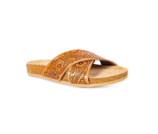 Myra Bag: S-9664 "Gracie Hand-Tooled Sandals"