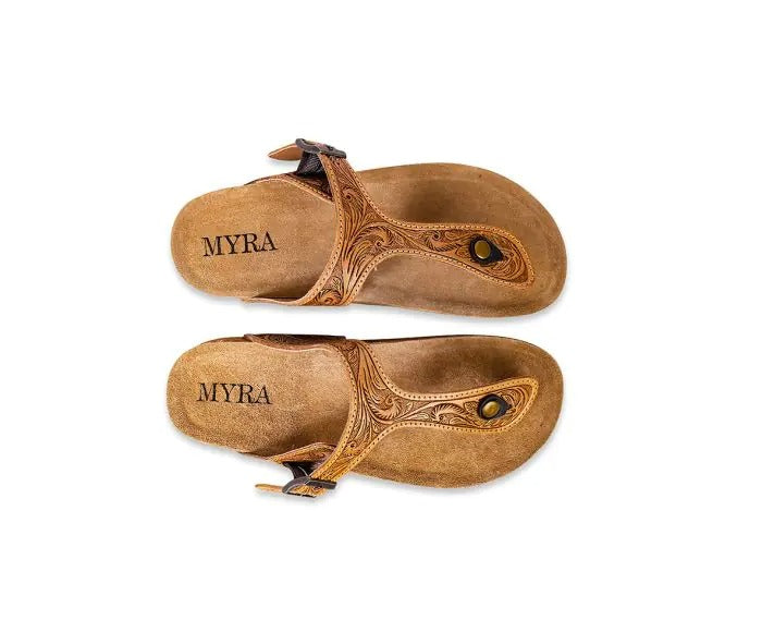 Myra Bag: S-9668 "Sadie Mesa Hand-Tooled Sandals"