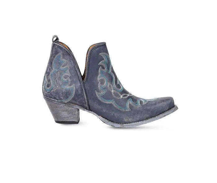 Myra Bag: S-9688 "Maisie Stitched Leather Boots in Dusty Blue"