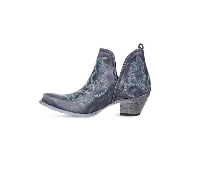 Myra Bag: S-9688 "Maisie Stitched Leather Boots in Dusty Blue"