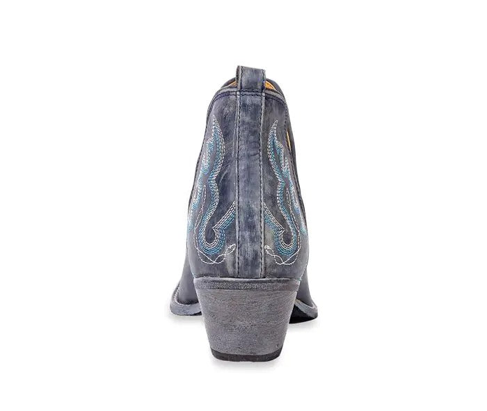 Myra Bag: S-9688 "Maisie Stitched Leather Boots in Dusty Blue"