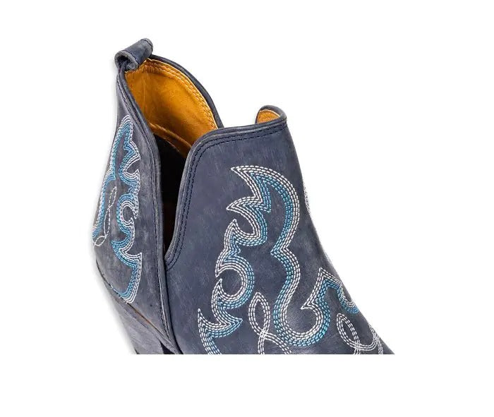 Myra Bag: S-9688 "Maisie Stitched Leather Boots in Dusty Blue"