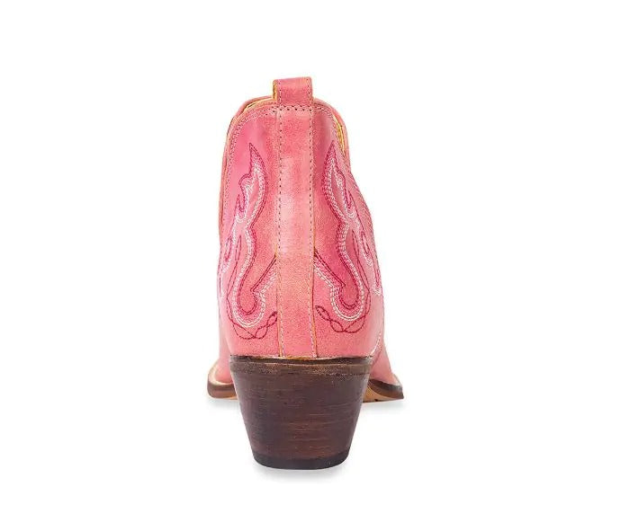 Myra Bag: S-9689 "Maisie Stitched Leather Boots in Pink"