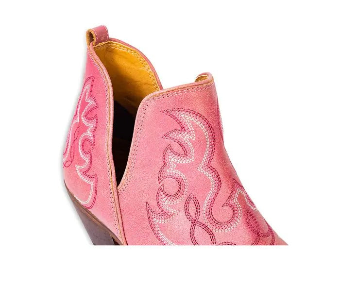 Myra Bag: S-9689 "Maisie Stitched Leather Boots in Pink"