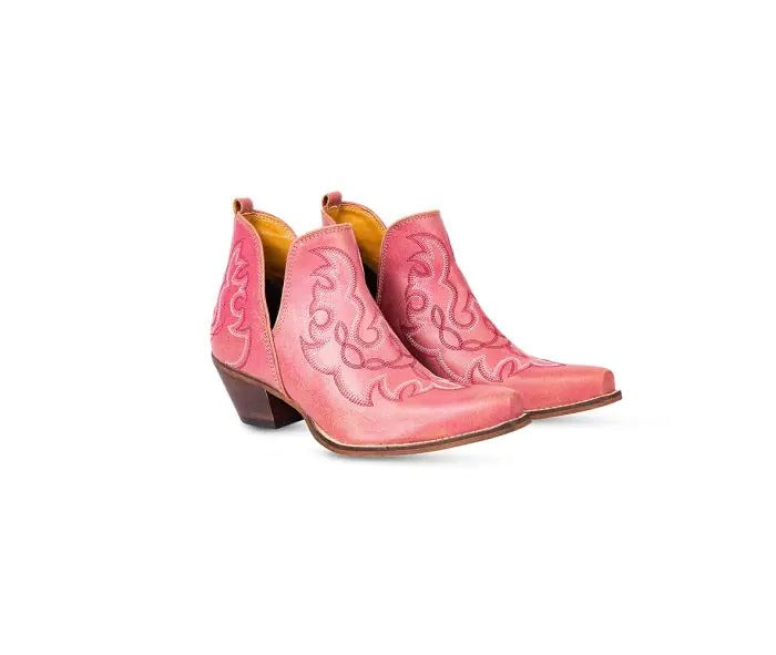 Myra Bag: S-9689 "Maisie Stitched Leather Boots in Pink"