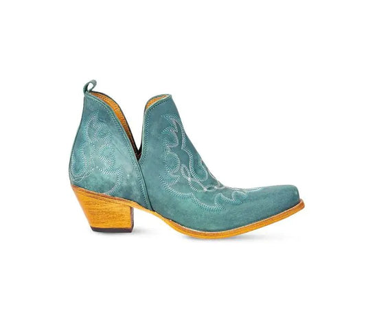 Myra Bag: S-9691 "Maisie Stitched Leather Boots in Turquoise"