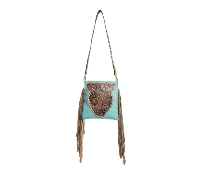 Myra Bag: S-9853 "Terra Donna Concealed Carry Crossbody Bag in Turquoise"