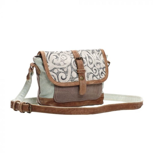 Myra Bag: S-1153 "Leaf Print Small Crossbody Bag"