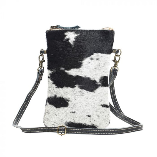 Myra Bag: S-1174 "Black & White Crossbody"