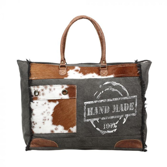 Myra Bag: S-1201 "100% Handmade Print Weekender Bag"