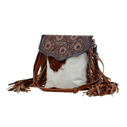 Myra Bag: S-2855 "Blossom Hand-Tooled Crossbody Bag"