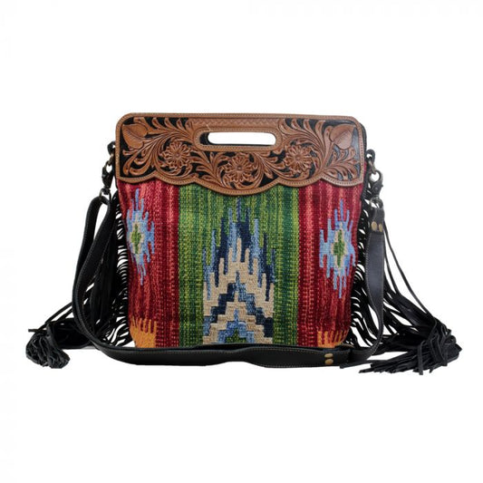 Myra Bag: S-3057 "Jardin Hand-Tooled Shoulder Bag"